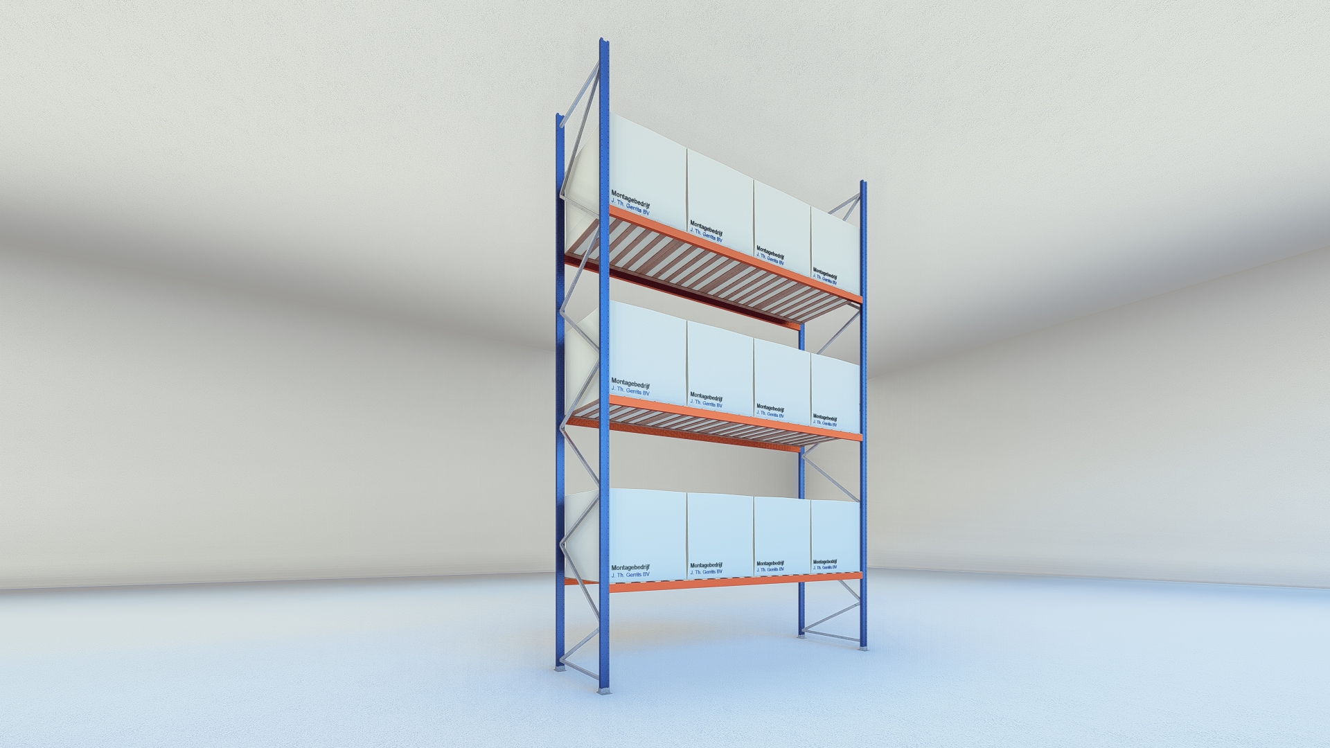 Stow palletstelling 6000mm x 1100mm x 3600mm | 3 niveaus | beginsectie | 2500 kg - Afbeelding 2