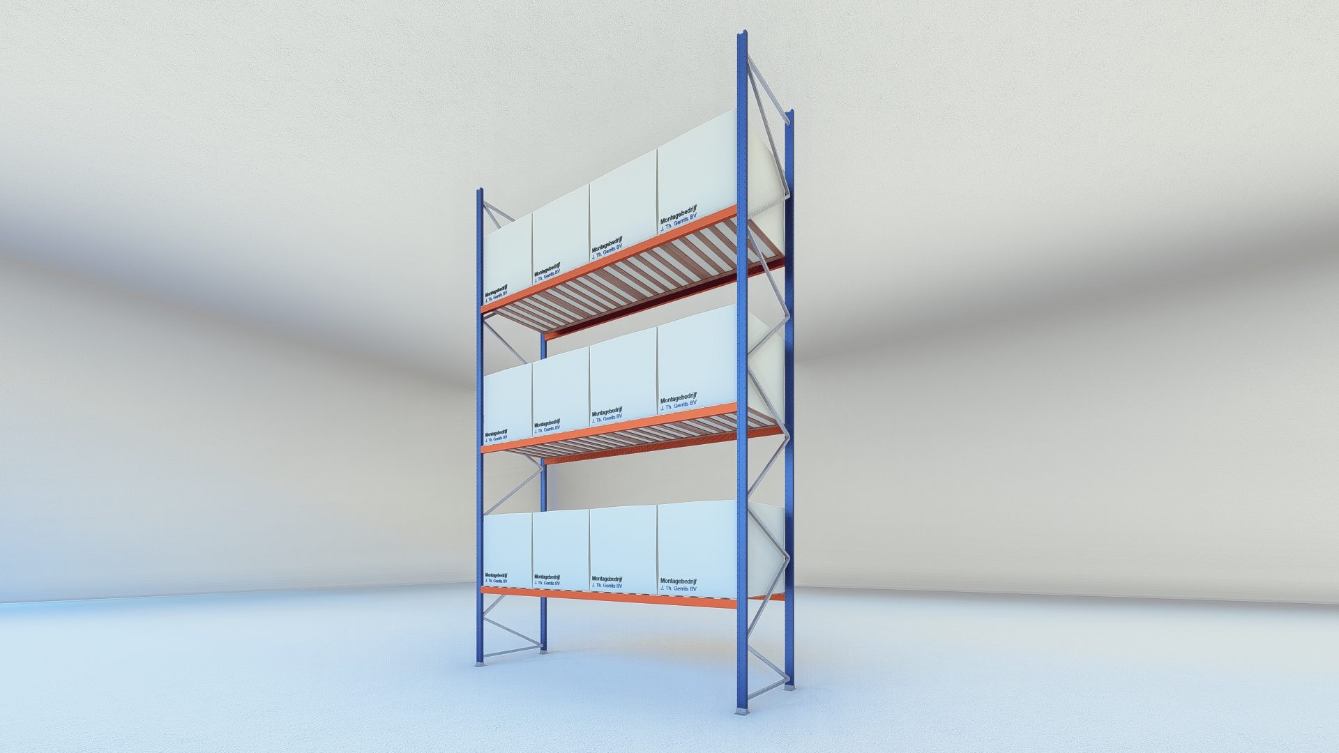 Stow palletstelling 6000mm x 1100mm x 3600mm | 3 niveaus | beginsectie | 2500 kg - Afbeelding 3