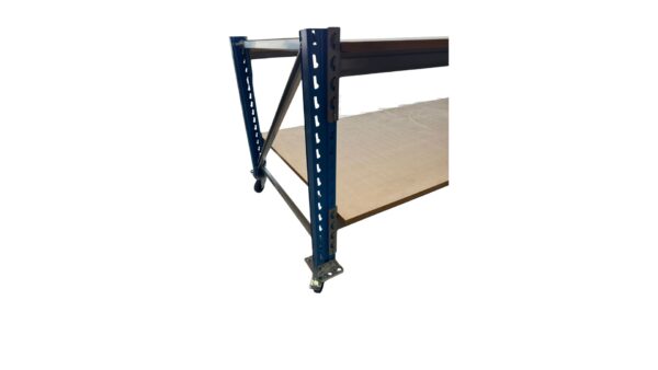 Mobiele Stow werkbank op zwenkwielen met rem | 2 niveaus | 360 x 100 x 100 cm BxHxD - Afbeelding 3